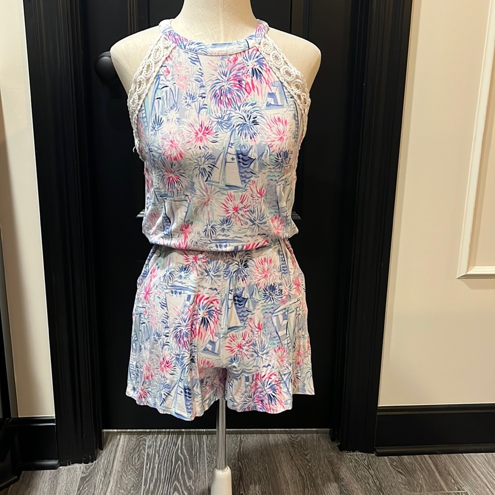 Lilly Pulitzer sleeveless shorts romper XS
